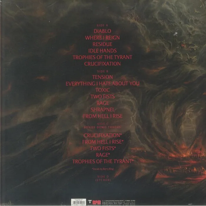 Back cover — Kerry KING — From Hell I Rise (Deluxe Edition)