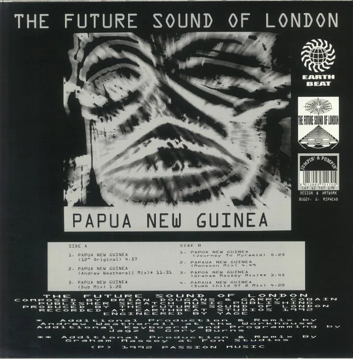 Обратная сторона обложки — The FUTURE SOUND OF LONDON — Papua New Guinea (reissue)