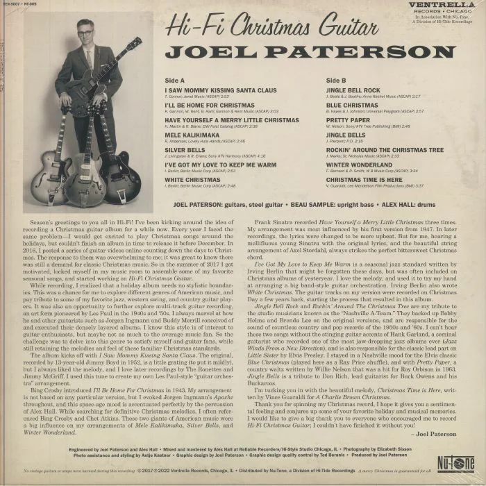 Back cover — Joel PATERSON — Hi Fi Christmas Guitar