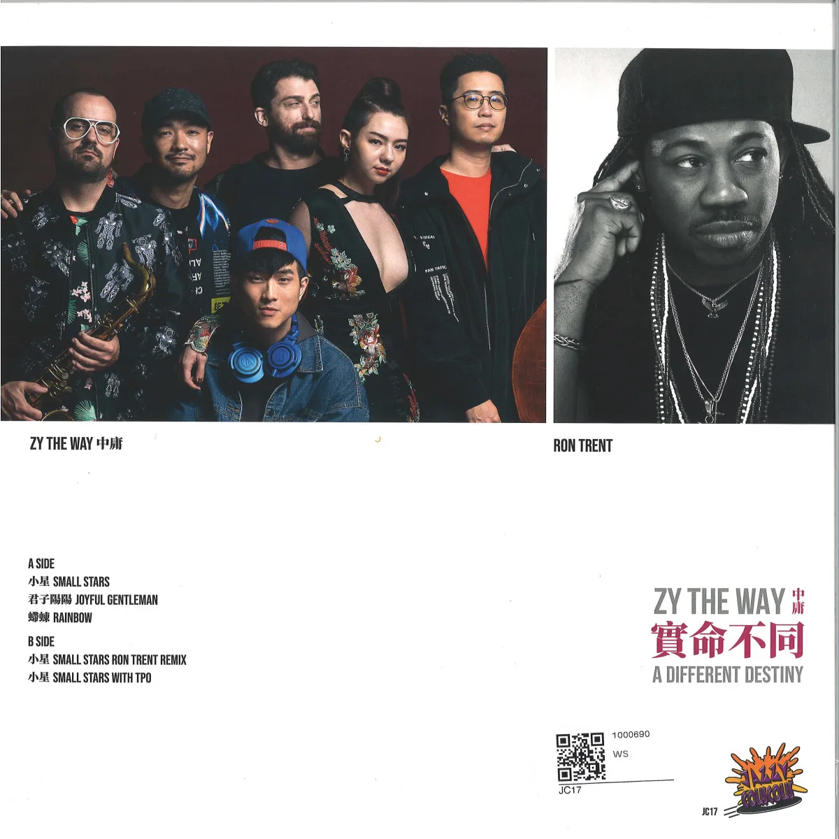 Back cover — Zy The Way/Ron Trent — A Different Destiny (limited clear vinyl 12" + insert)
