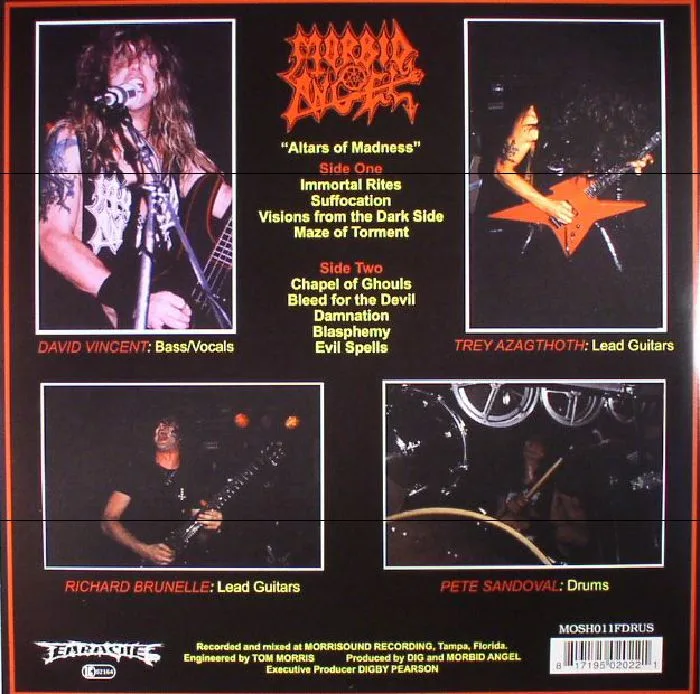 Back cover — MORBID ANGEL — Altars Of Madness (reissue)
