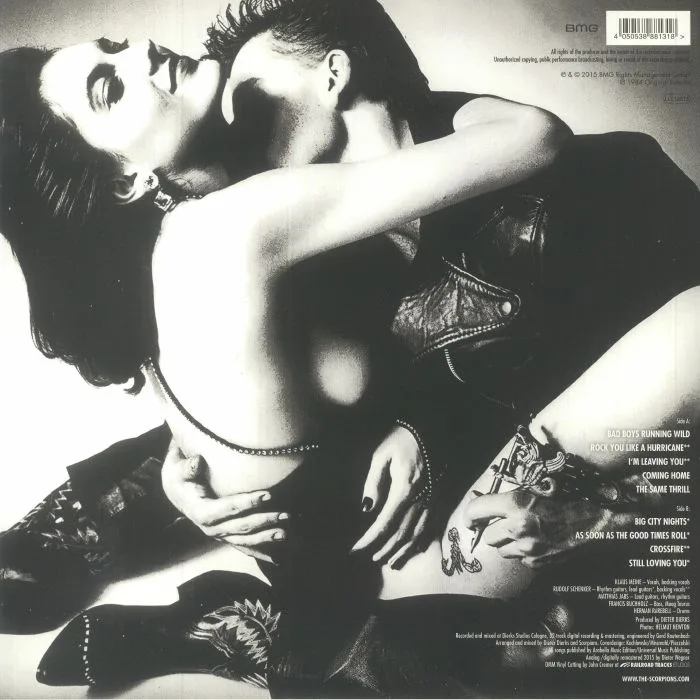 Back cover — SCORPIONS — Love At First Sting (reissue)