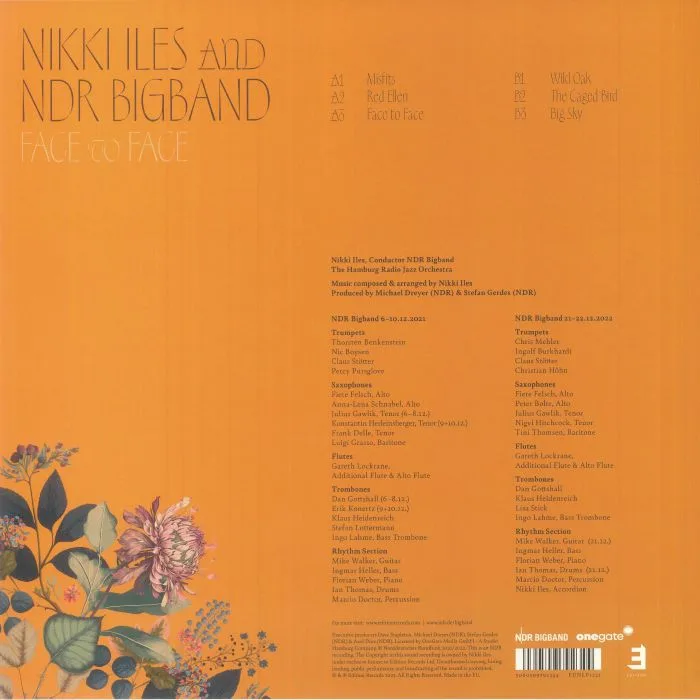 Обратная сторона обложки — Nikki ILES / NDR BIGBAND — Face To Face