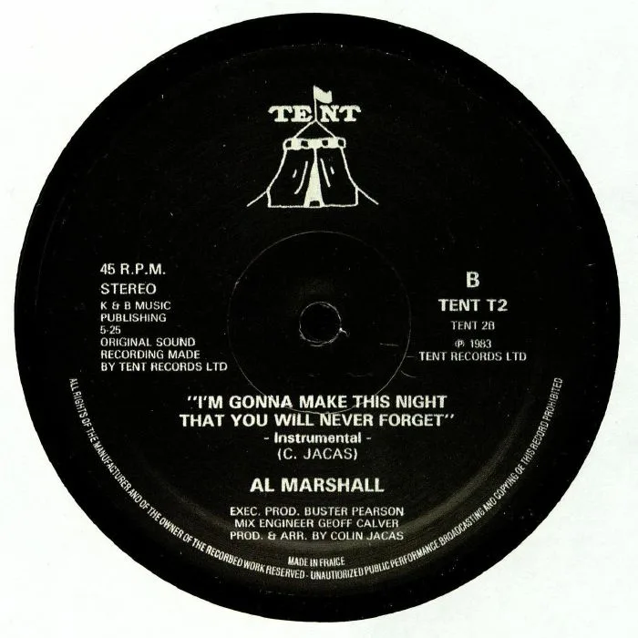 Back cover — Al MARSHALL — I'm Gonna Make This Night That You Will Never Forget