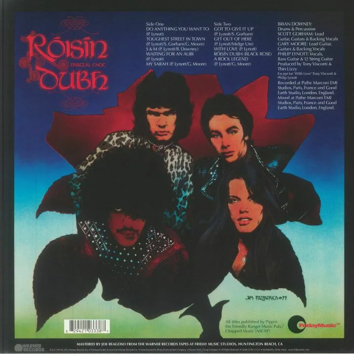Back cover — THIN LIZZY — Black Rose (reissue) (B-STOCK)