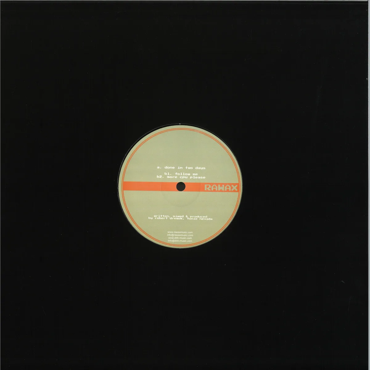 Back cover — Robert Drewek vs Tomie Nevada — Minimize The Maximum EP