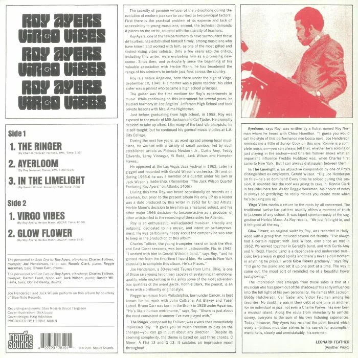 Обратная сторона обложки — Roy AYERS — Virgo Vibes (reissue)