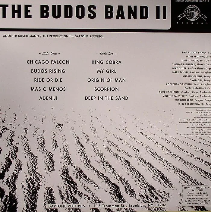 Обратная сторона обложки — The BUDOS BAND — The Budos Band II