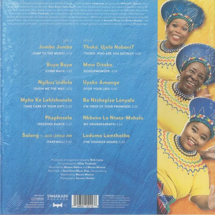Обратная сторона обложки — MAHOTELLA QUEENS — Buya Buya: Come Back