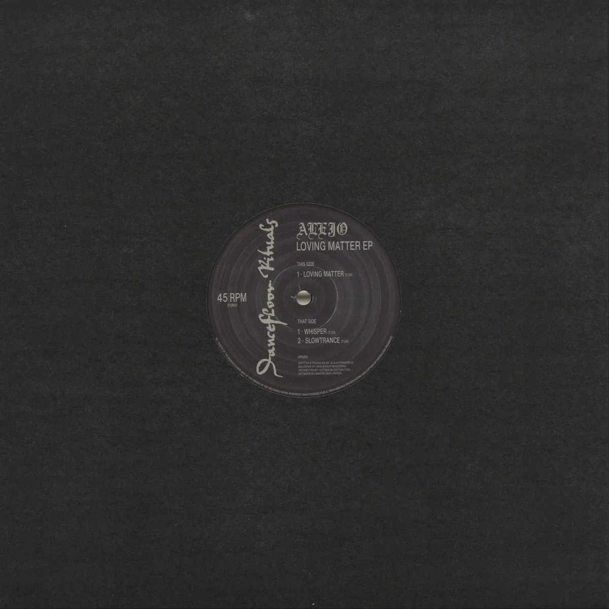 Back cover — Alejo — Loving Matter EP