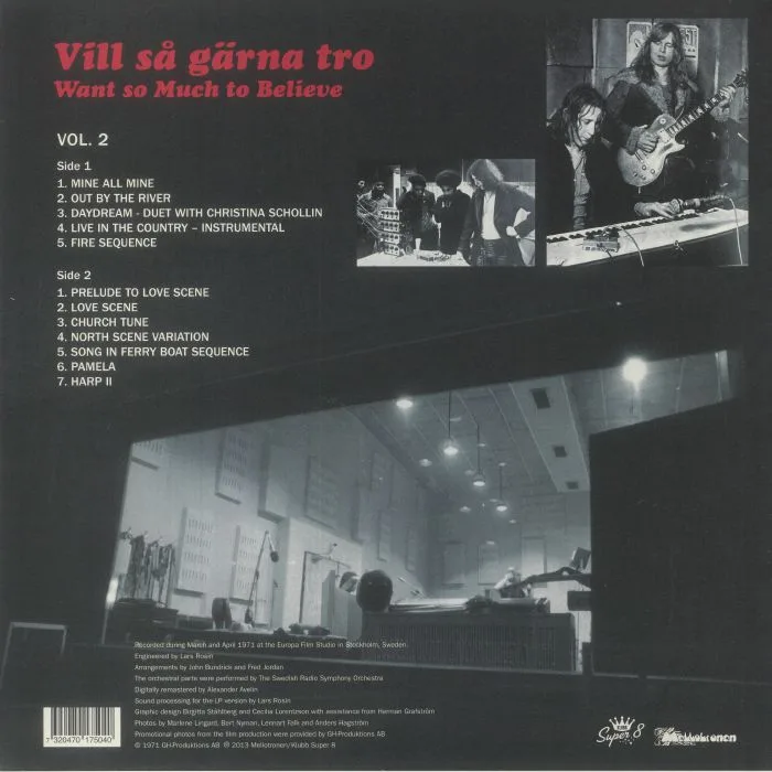 Back cover — VARIOUS — Vill Sa Garna Tro: Want So Much To Believe Vol 2 (Soundtrack)