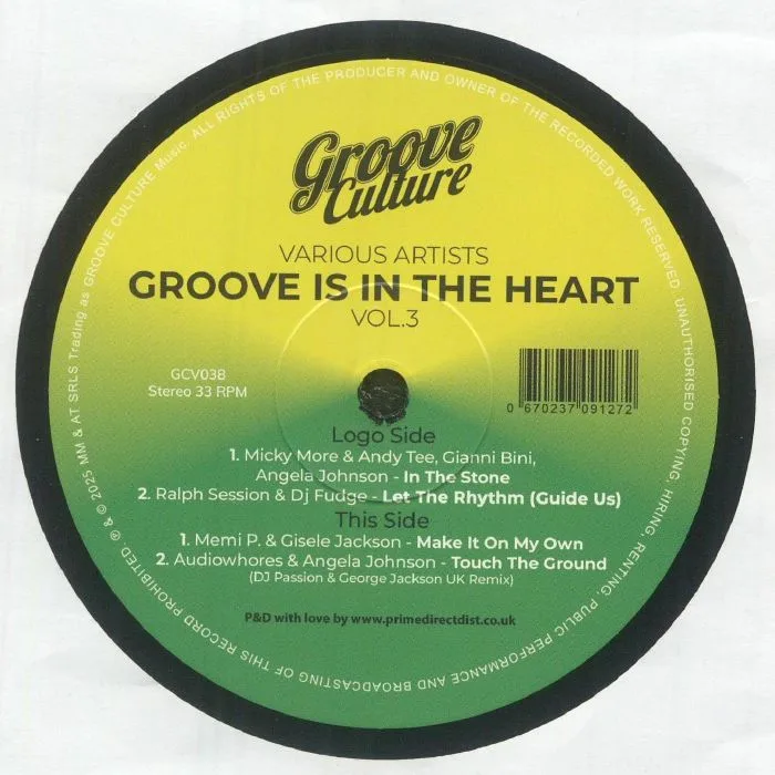 Back cover — Micky MORE / ANDY TEE / GIANNI BINI / ANGELA JOHNSON / RALPH SESSION / DJ FUDGE / MEMI P / GISELE JACKSON / AUDIOWHORES — Groove Is In The Heart Vol 3