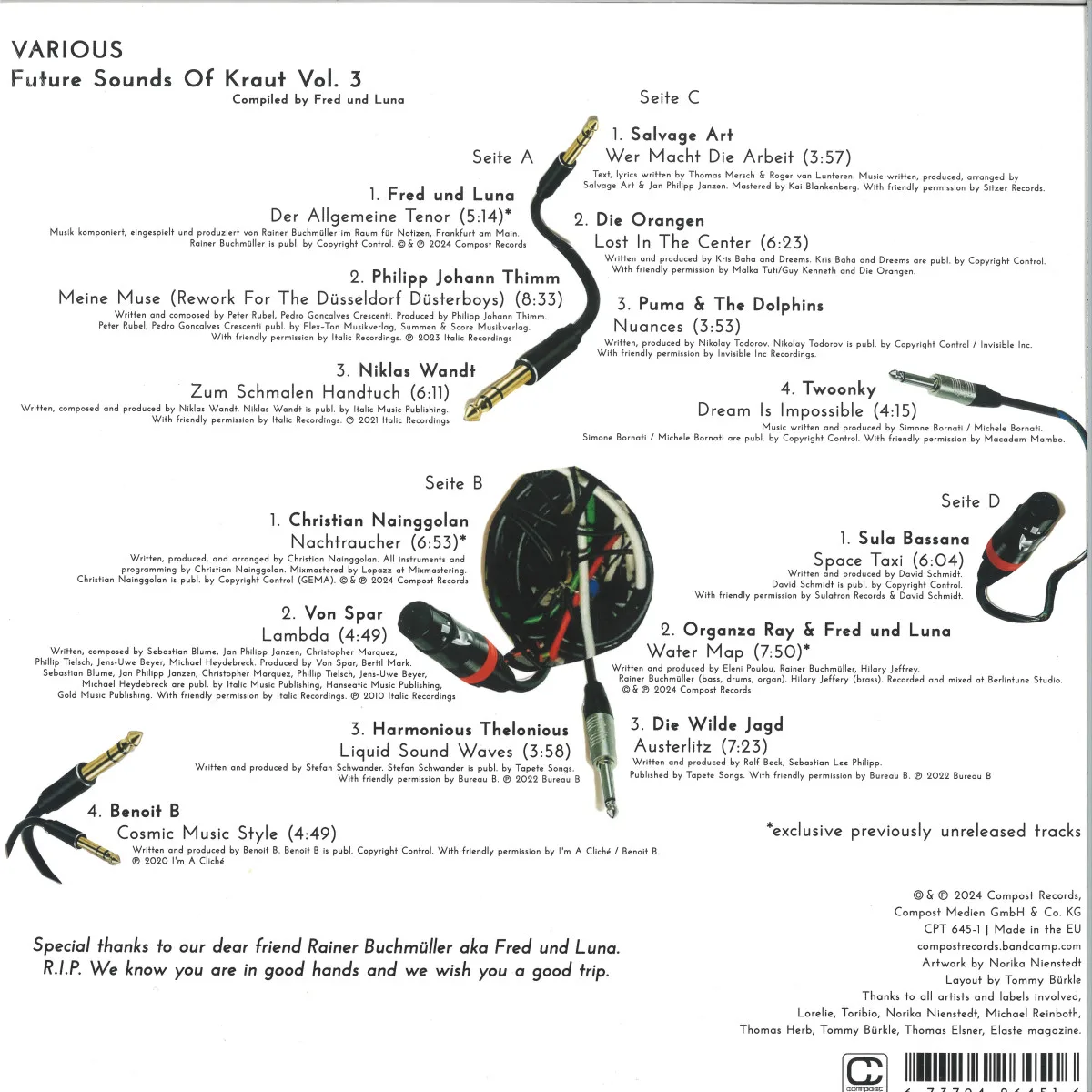 Back cover — Various — Future Sounds Of Kraut Vol. 3 (2LP)