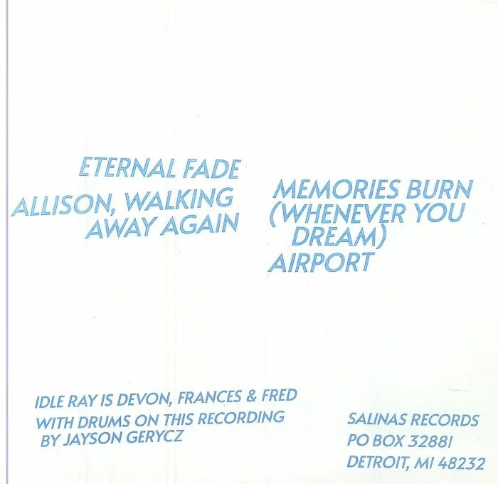 Back cover — IDLE RAY — Eternal Fade