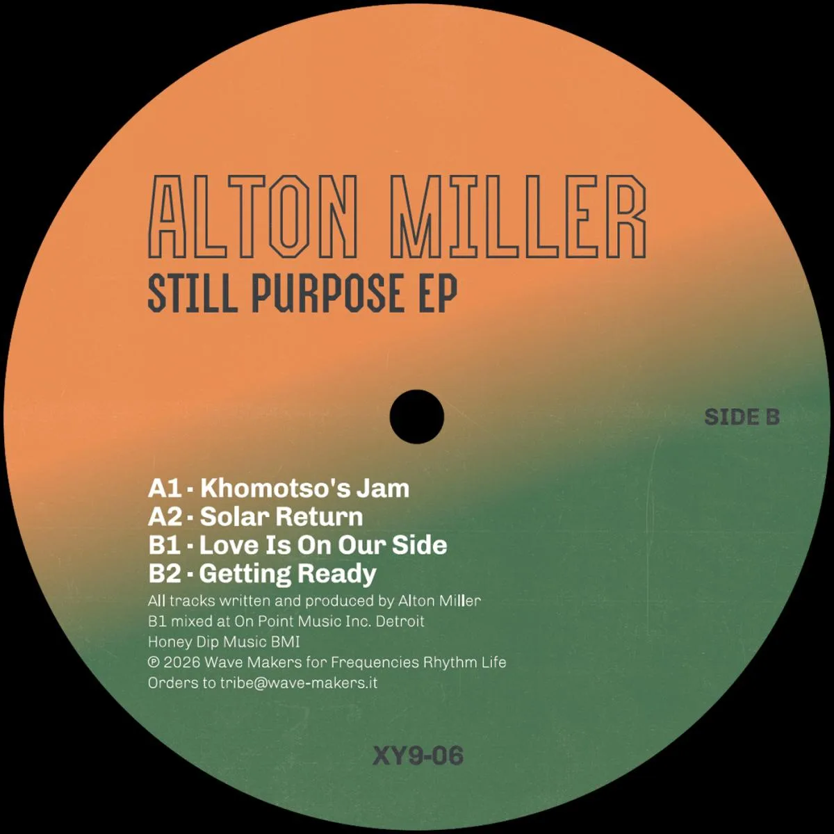 Back cover — Alton Miller — Still Purpose Ep
