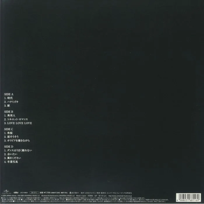 Обратная сторона обложки — Hideaki TOKUNAGA — Vocalist (reissue)