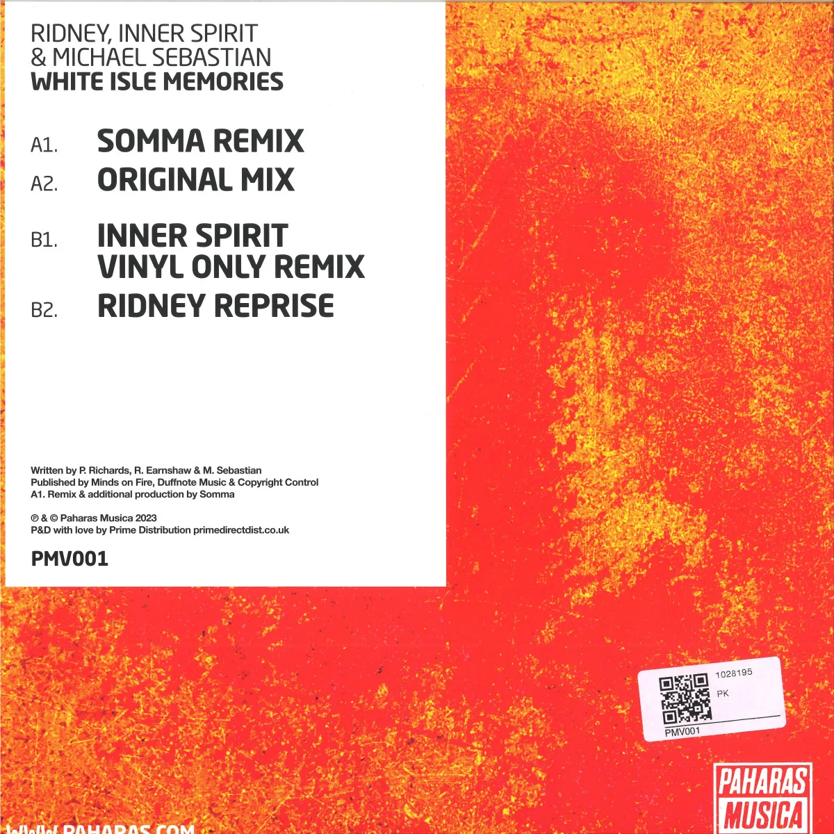 Back cover — Ridney,Inner Spirit&Micheal Sebastian — White Isle Memories