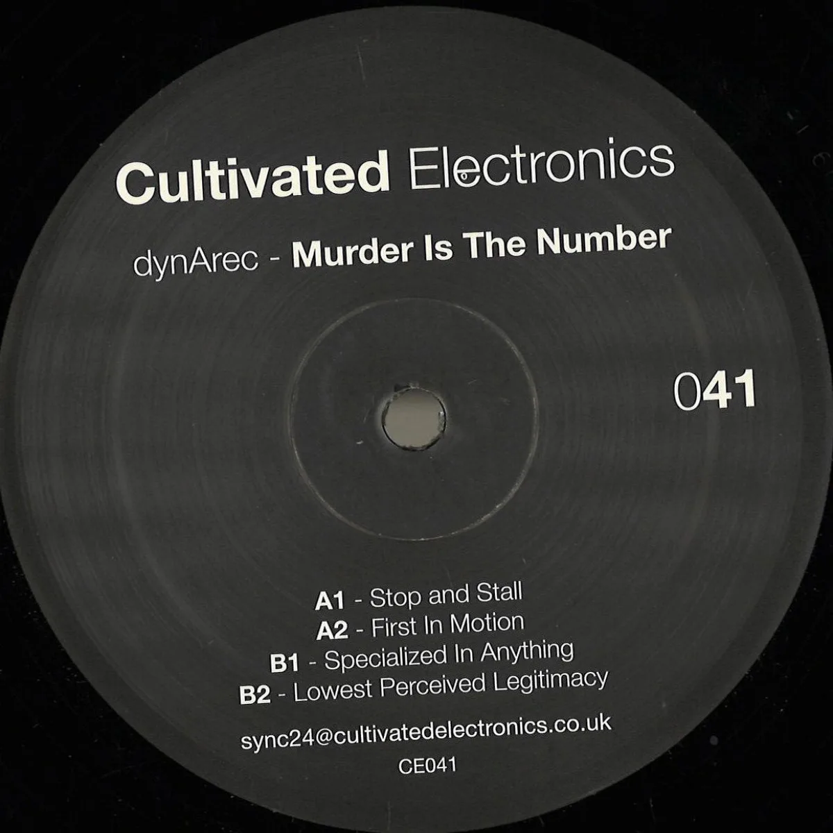 Front cover — Dynarec — Murder Is The Number EP