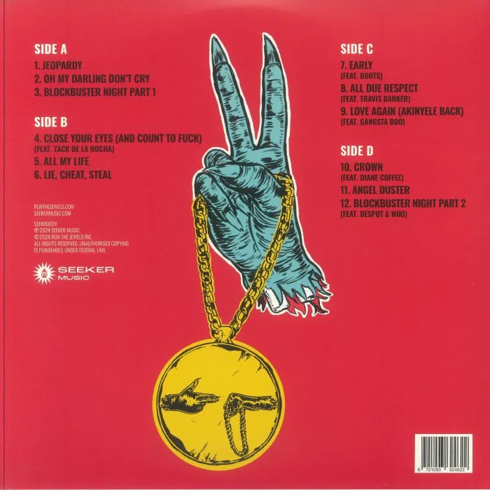 Обратная сторона обложки — RUN THE JEWELS — Run The Jewels 2 (10th Anniversary Edition)