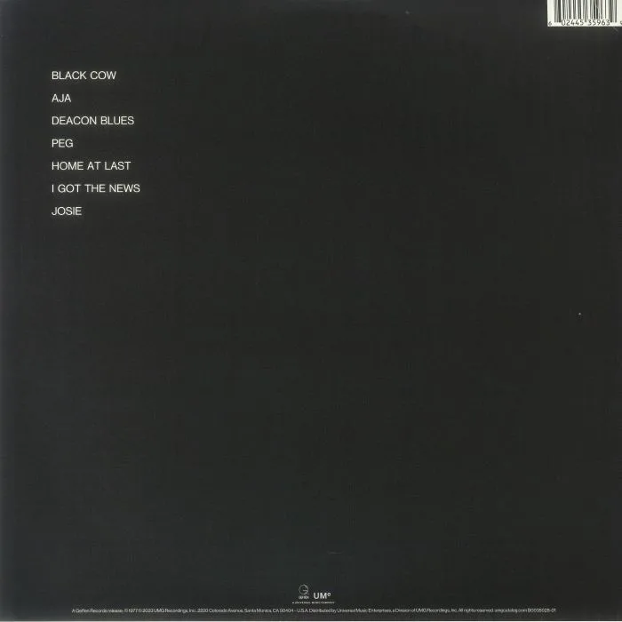 Back cover — STEELY DAN — Aja (reissue)