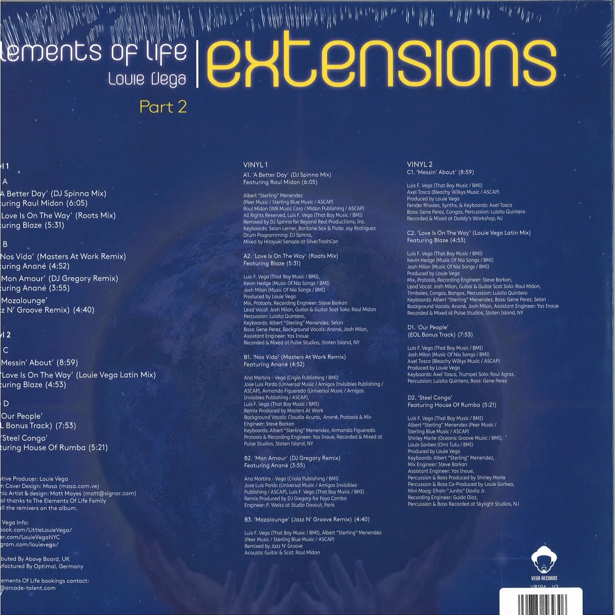 Обратная сторона обложки — Elements Of Life — Elements of Life - Extensions Part 2