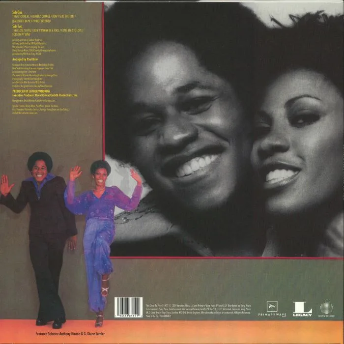 Back cover — Luther VANDROSS — This Close To You (reissue)