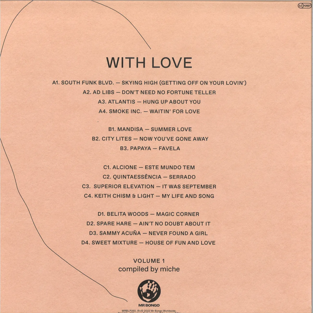 Back cover — Various — With Love: Volume 1 Compiled by Mich 2x12"
