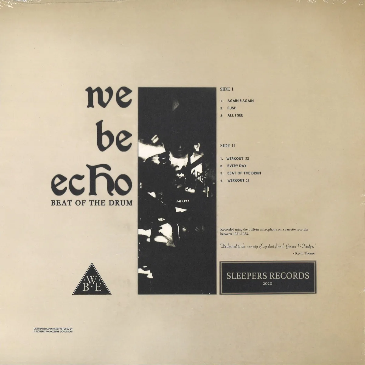 Back cover — We Be Echo — Beat Of The Drum