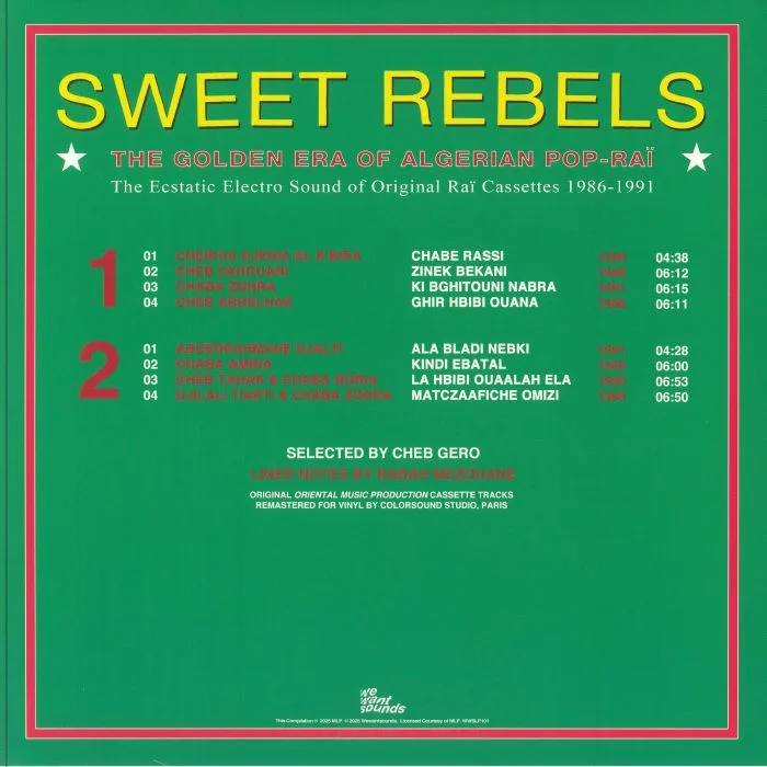Back cover — VARIOUS — Sweet Rebels: The Golden Era Of Algerian Pop Rai (remastered)