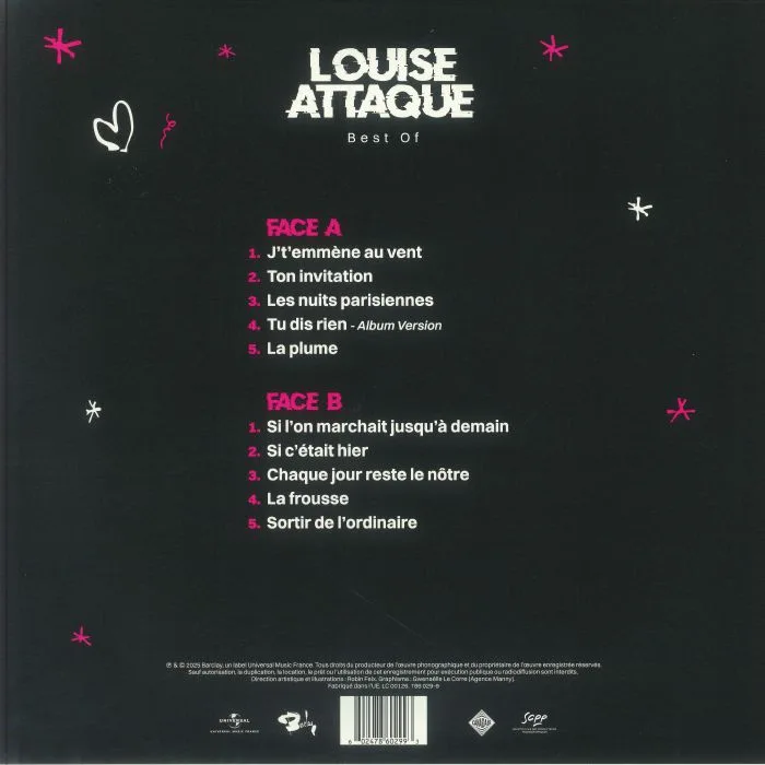 Back cover — Louise ATTAQUE — Best Of Louise Attaque