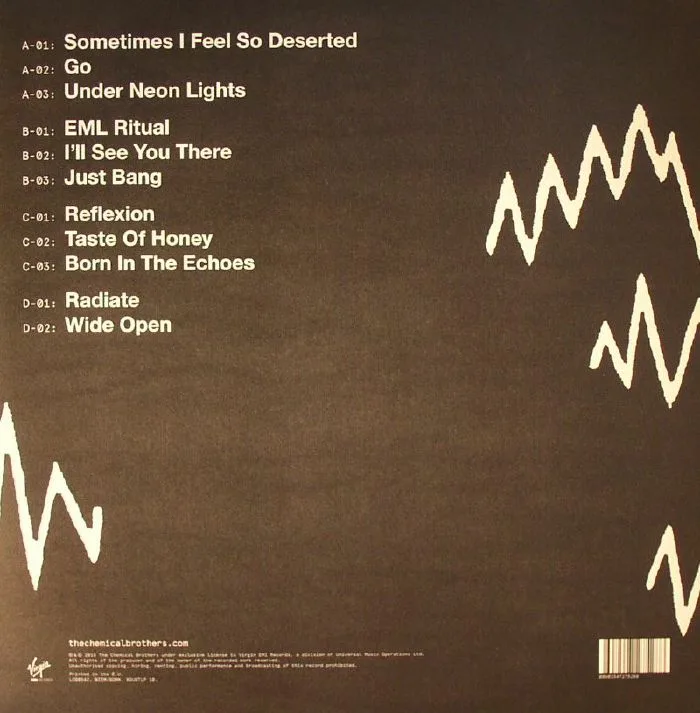 Обратная сторона обложки — The CHEMICAL BROTHERS — Born In The Echoes
