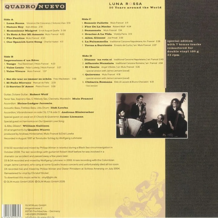 Back cover — QUADRO NUEVO — Luna Rossa