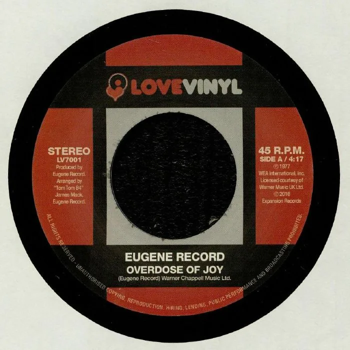 EUGENE RECORD — Overdose Of Joy