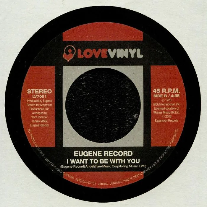 Back cover — EUGENE RECORD — Overdose Of Joy
