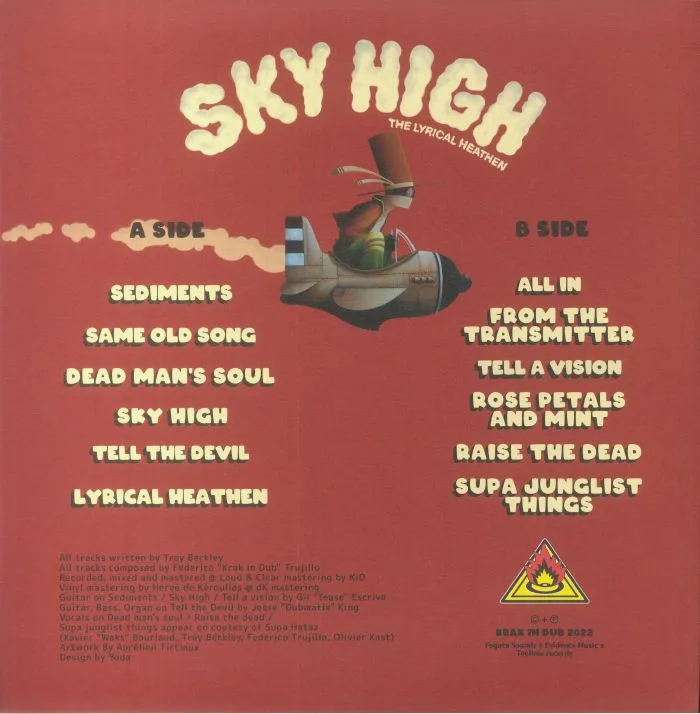Back cover — KRAK IN DUB / TROY BERKLEY — Sky High