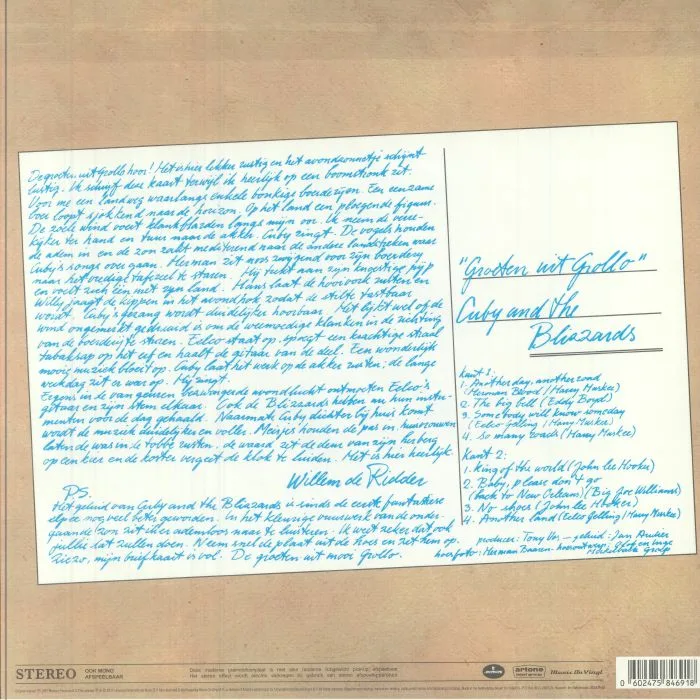 Back cover — CUBY & BLIZZARDS — Groeten Uit Grollo (reissue)
