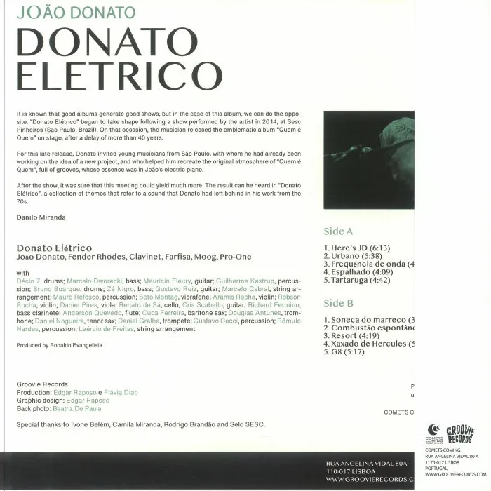 Back cover — Joao DONATO — Donato Eletrico (reissue)