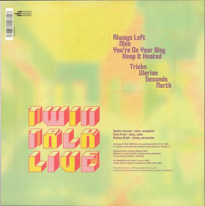 Back cover — TWIN TALK — Live