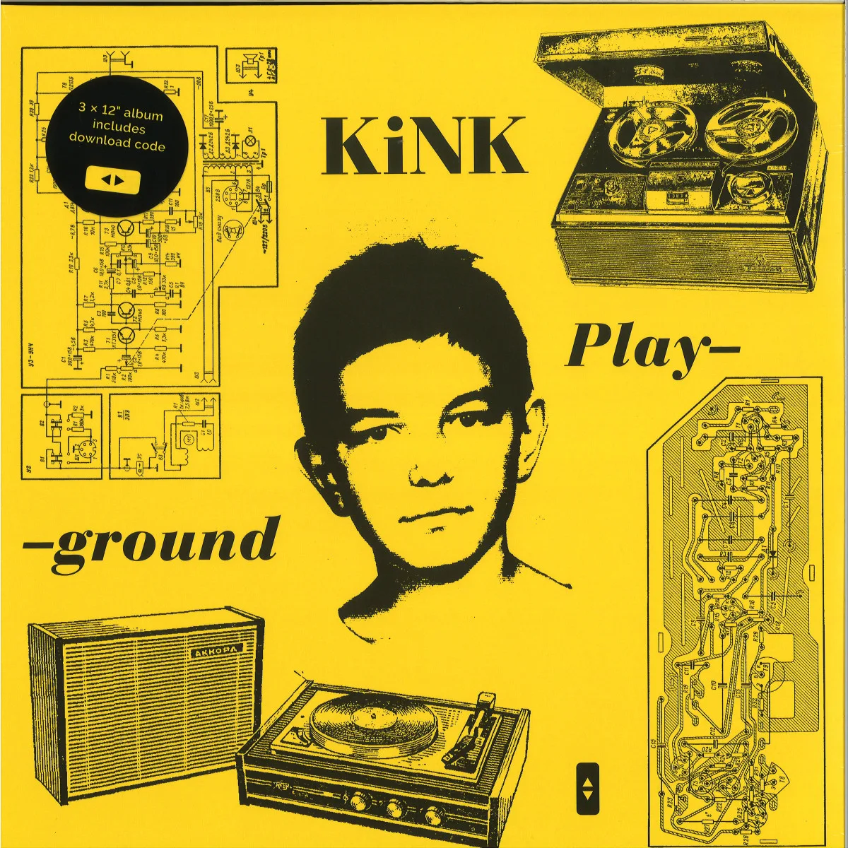 Front cover — Kink — Playground LP 3x12"