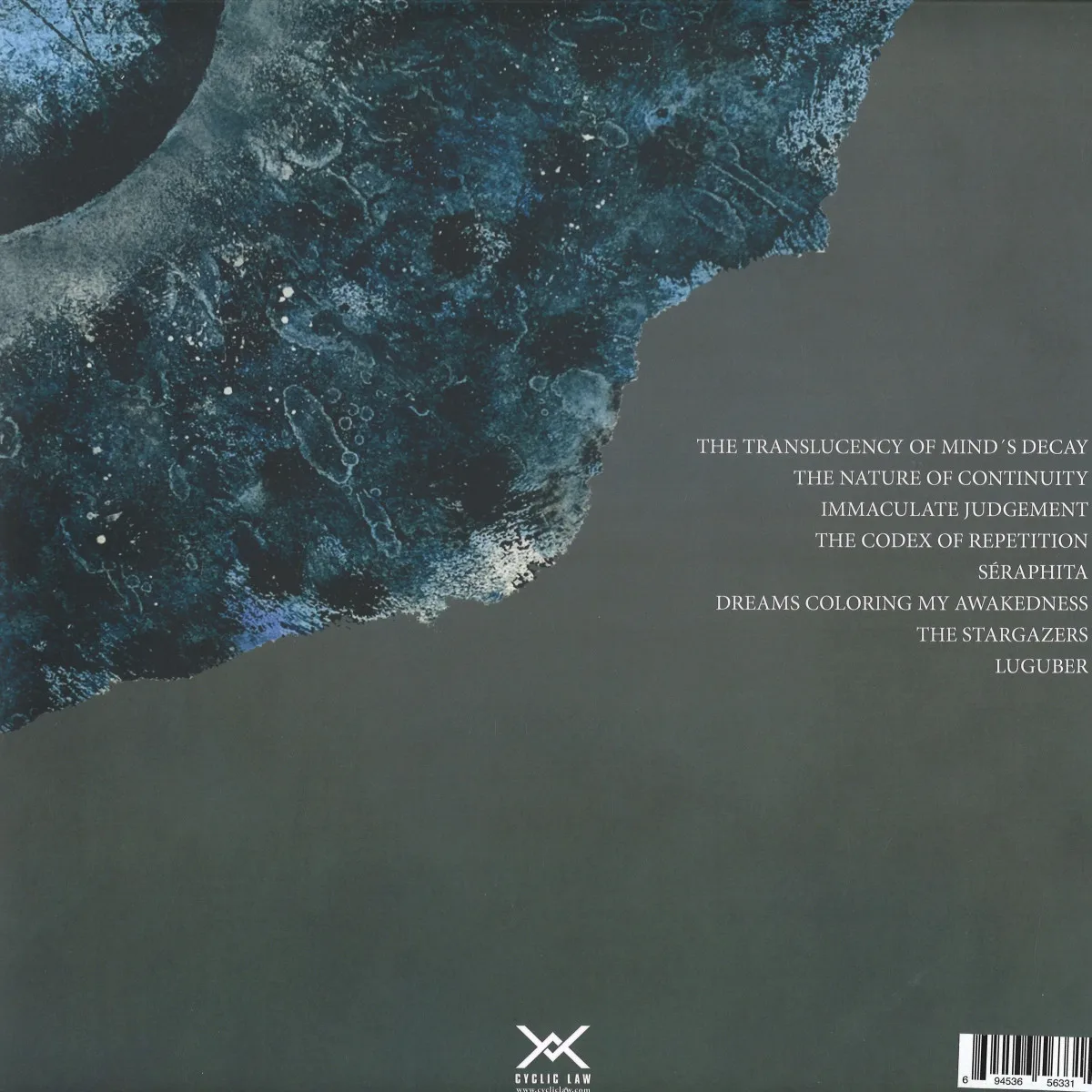 Back cover — PETER BJÄRGÖ — THE TRANSLUCENCY OF MIND’S DECAY