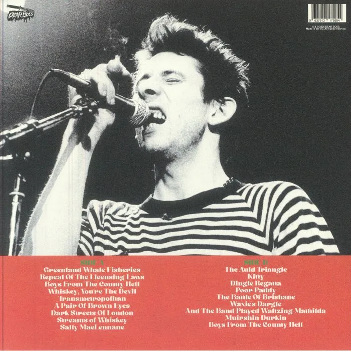 Back cover — The POGUES — Pissed & Pinned: Live At McGonagle's Dublin Ireland 1st March 1985 FM Broadcast