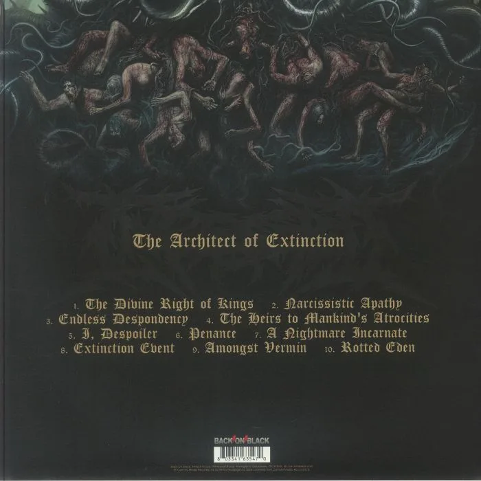 Back cover — INGESTED — The Architect Of Extinction