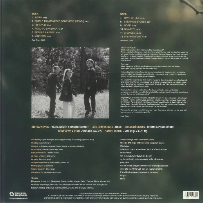 Back cover — Britta VIRVES — Simple Things