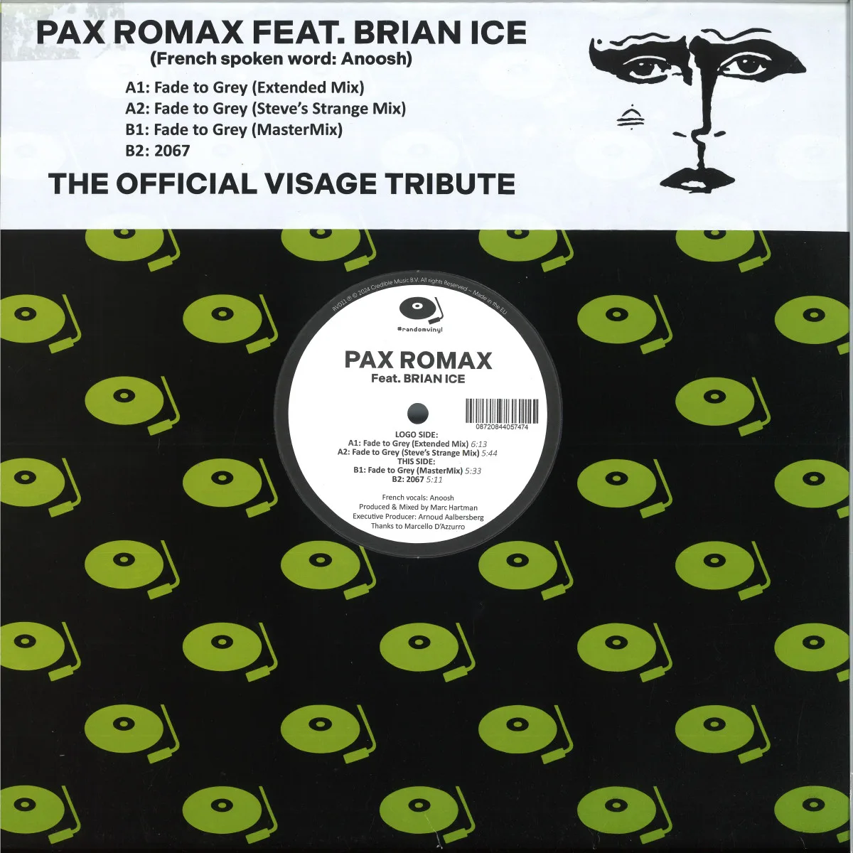 Обратная сторона обложки — Pax Romax — Fade To Grey EP