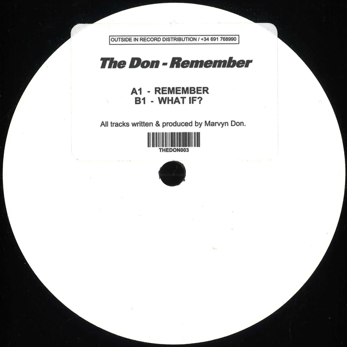 Лицевая сторона обложки — The Don — Remember