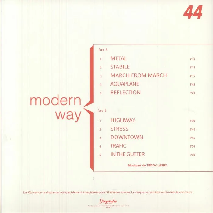 Back cover — Teddy LASRY — Modern Way (reissue)