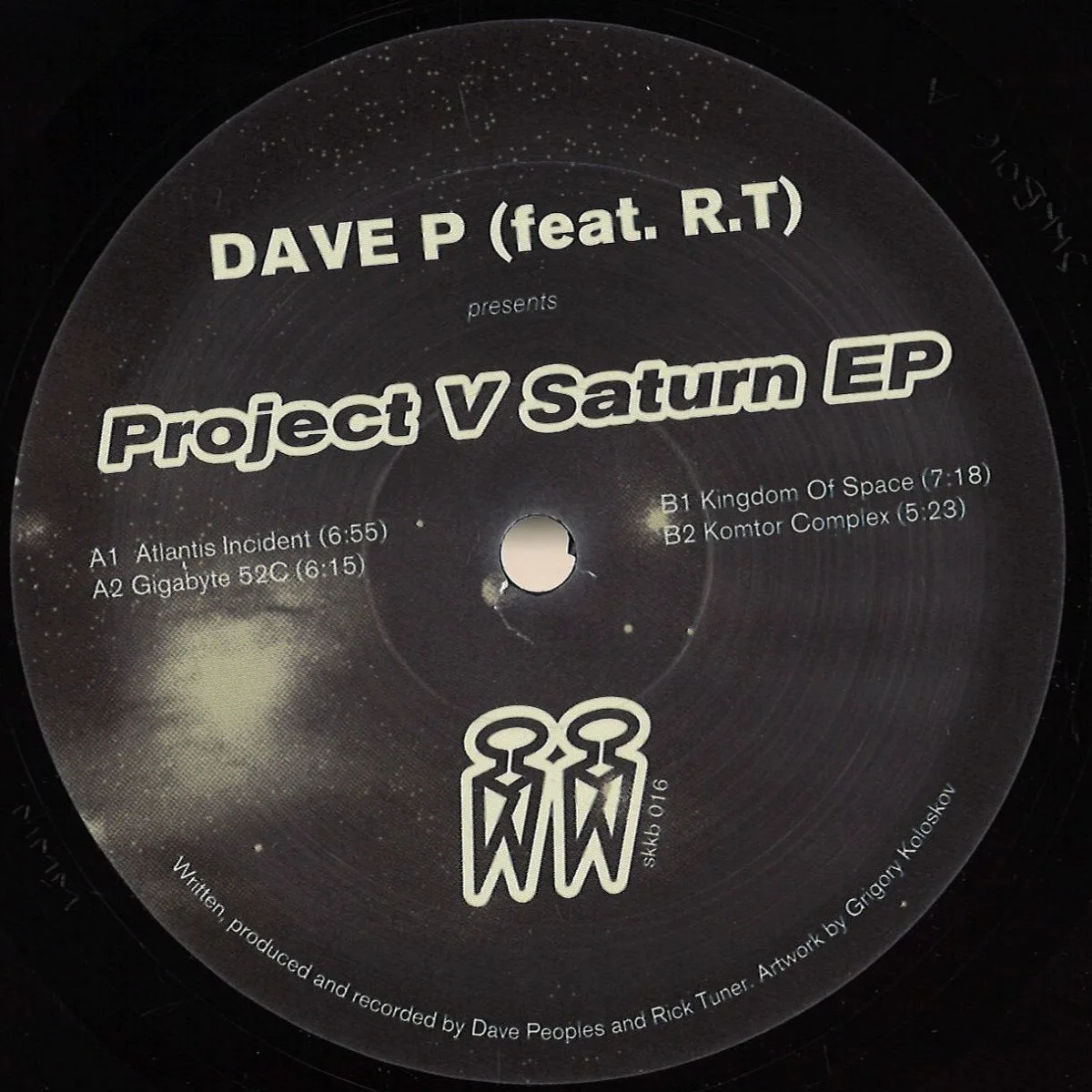 Лицевая сторона обложки — Dave P — Project V Saturn EP