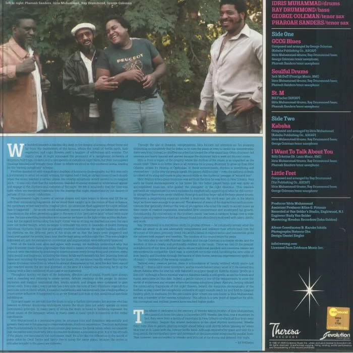 Back cover — Idris MUHAMMAD — Kabsha (Record Store Day RSD 2026)
