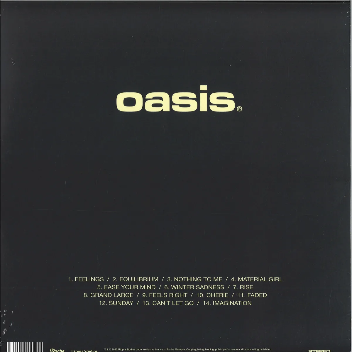 Обратная сторона обложки — Darius — Oasis LP 2x12"