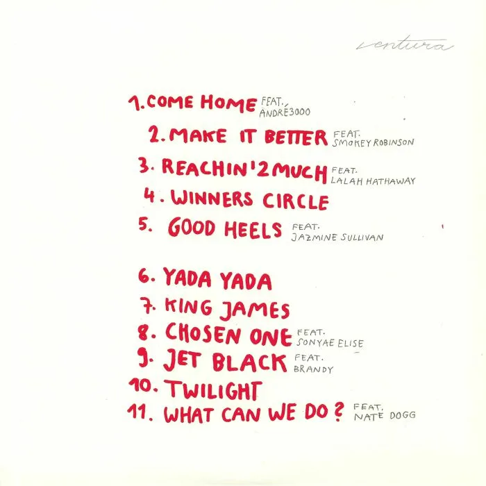 Back cover — Anderson PAAK — Ventura